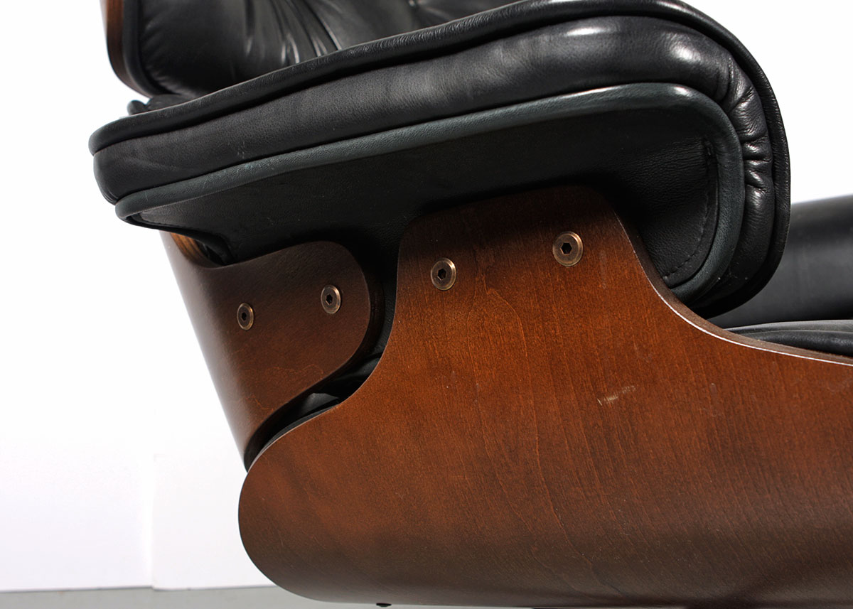 Mid Century Modern Eames Style Armchair and Ottoman