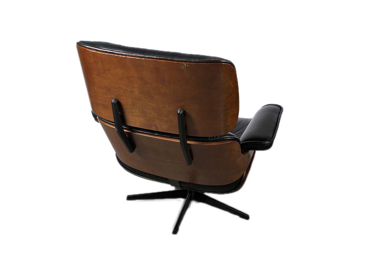 Mid Century Modern Eames Style Armchair and Ottoman