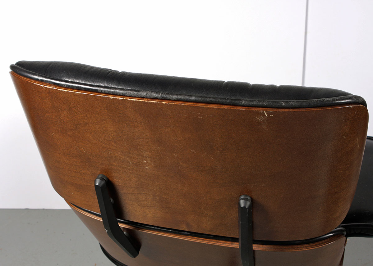 Mid Century Modern Eames Style Armchair and Ottoman