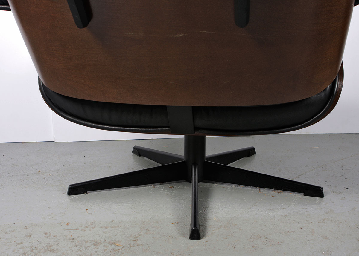 Mid Century Modern Eames Style Armchair and Ottoman