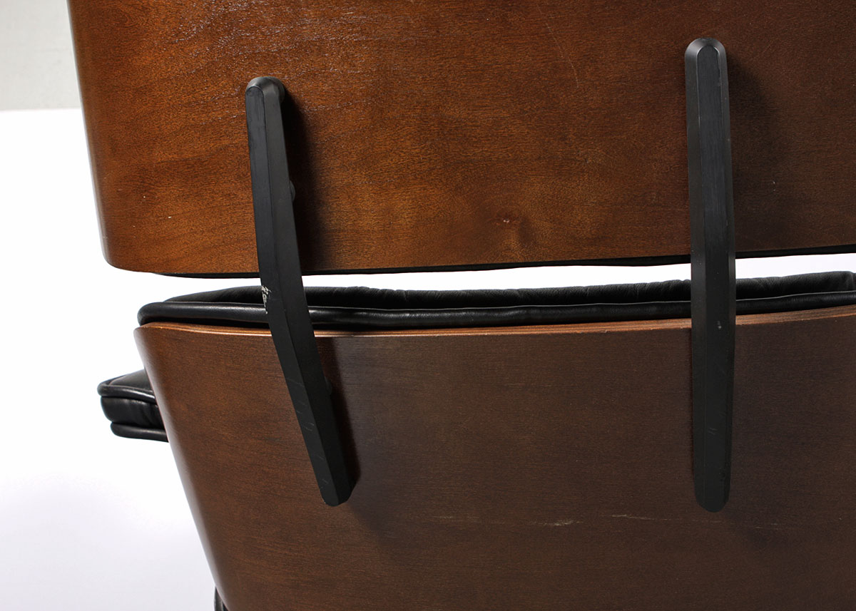 Mid Century Modern Eames Style Armchair and Ottoman