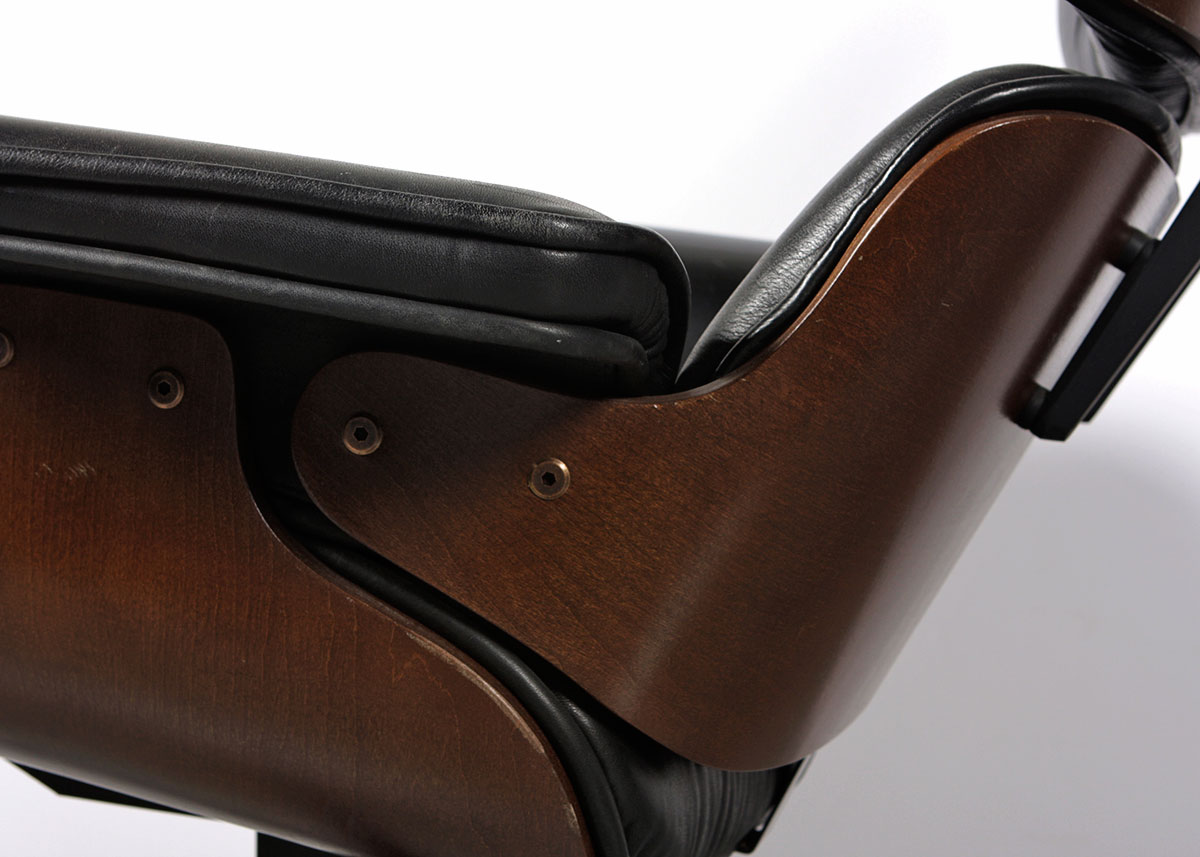 Mid Century Modern Eames Style Armchair and Ottoman