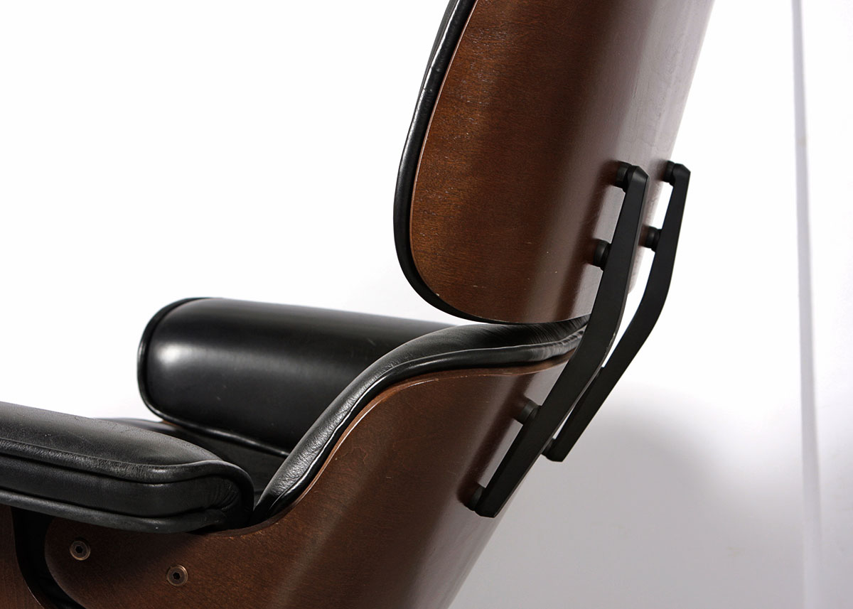 Mid Century Modern Eames Style Armchair and Ottoman