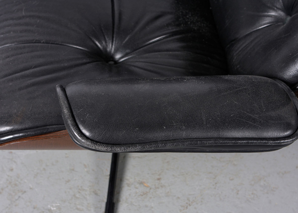 Mid Century Modern Eames Style Armchair and Ottoman