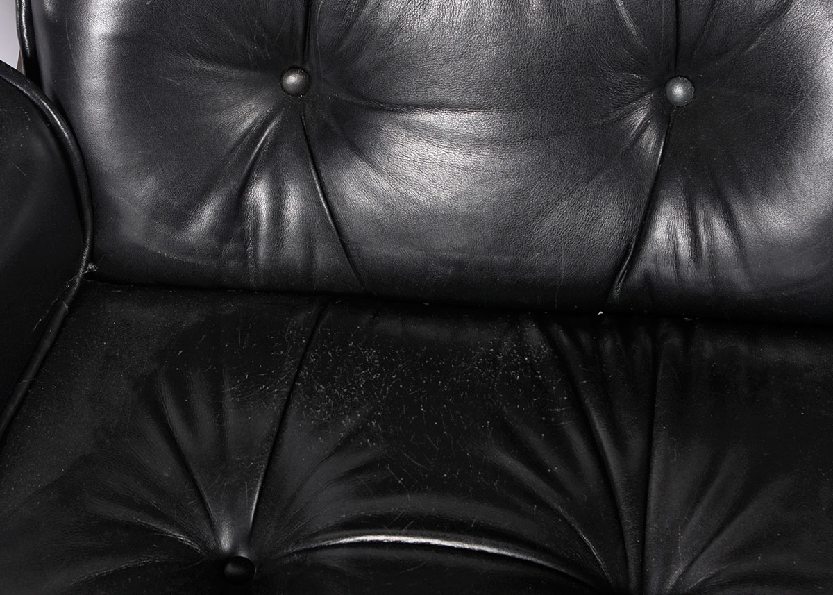 Mid Century Modern Eames Style Armchair and Ottoman