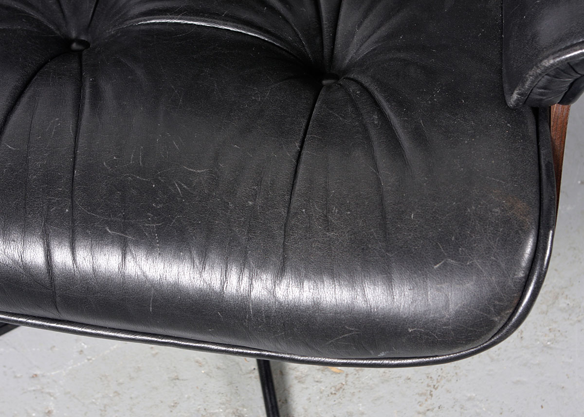 Mid Century Modern Eames Style Armchair and Ottoman