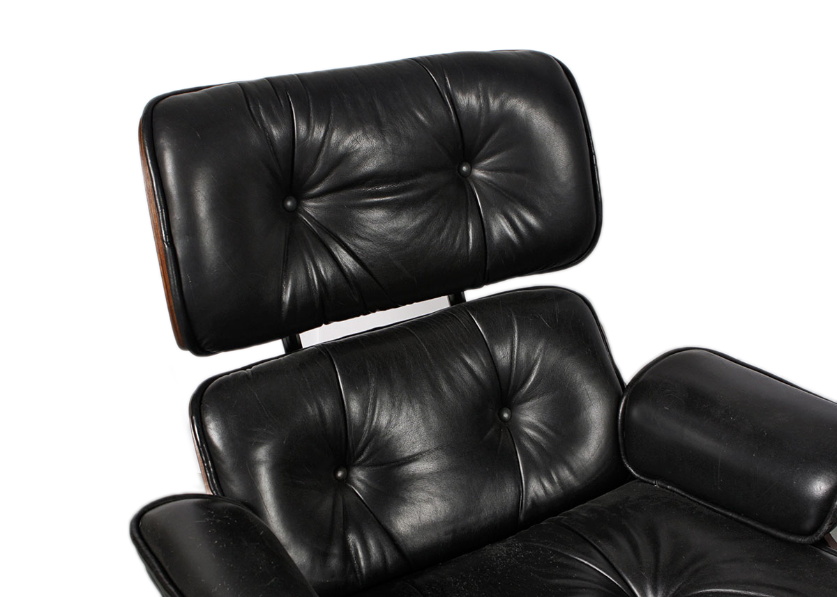 Mid Century Modern Eames Style Armchair and Ottoman