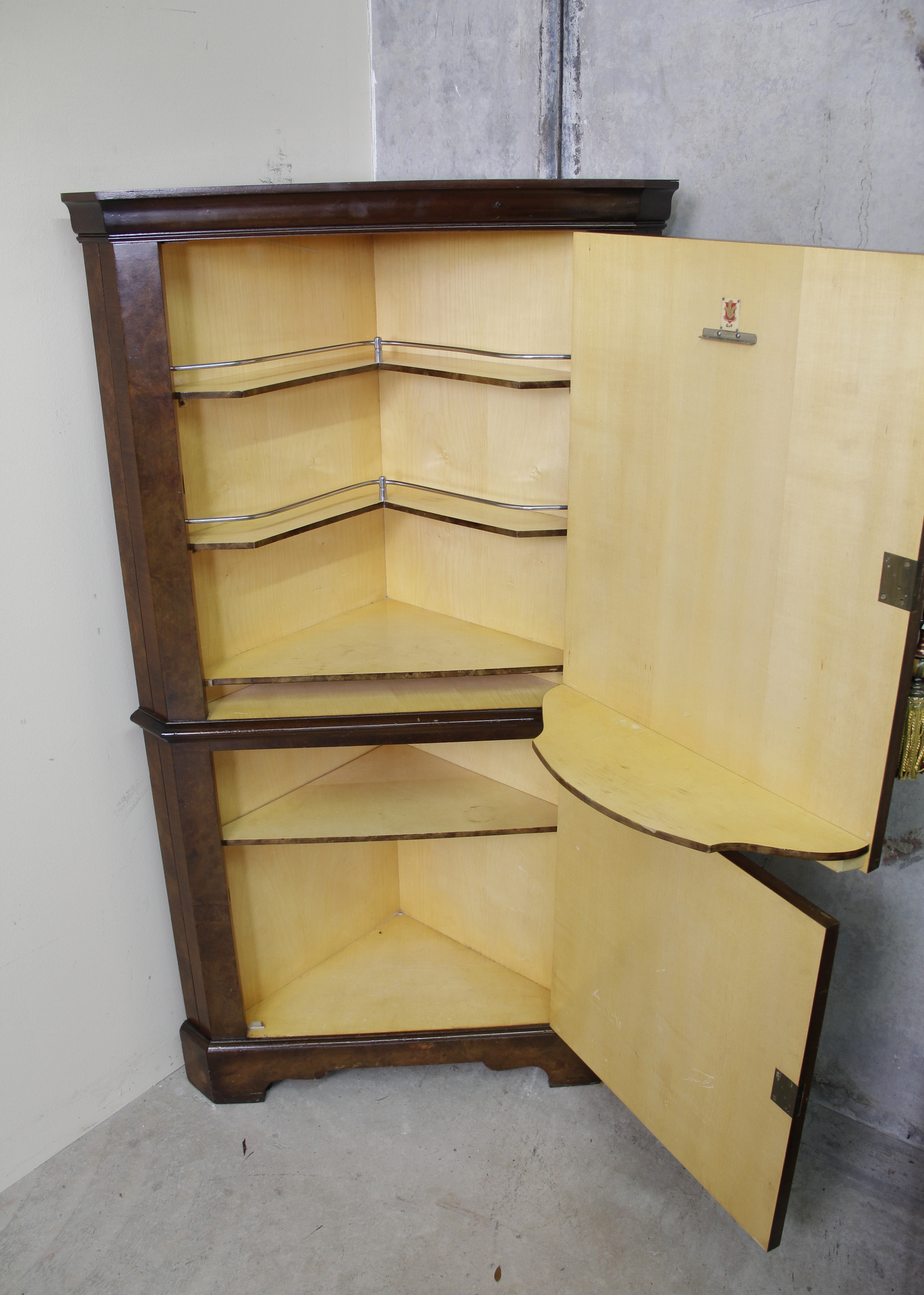Vintage Corner Bar Cabinet