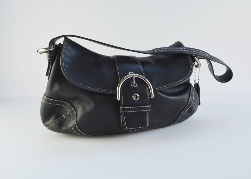 Coach Black Leather Shoulder Bag