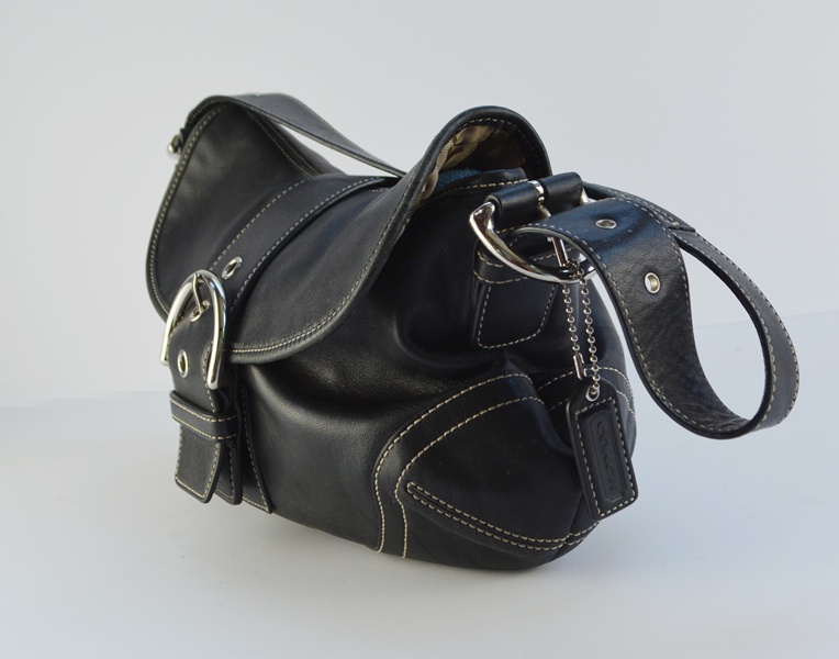 Coach Black Leather Shoulder Bag