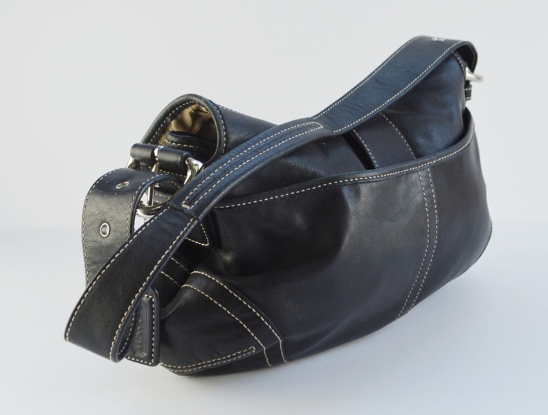Coach Black Leather Shoulder Bag