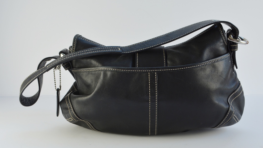 Coach Black Leather Shoulder Bag