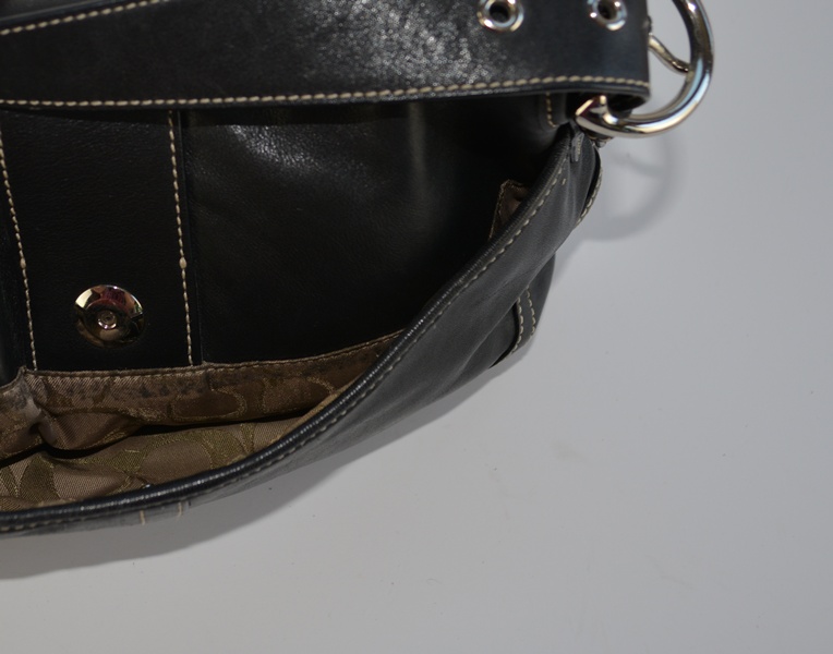 Coach Black Leather Shoulder Bag