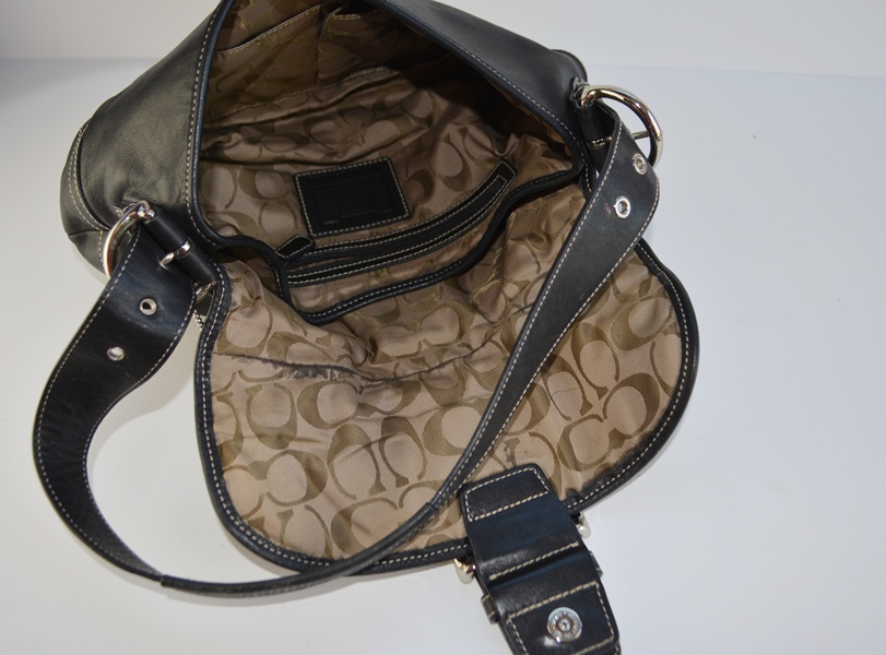 Coach Black Leather Shoulder Bag