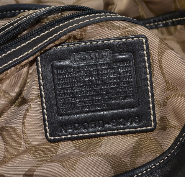 Coach Black Leather Shoulder Bag