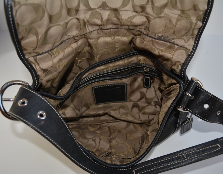 Coach Black Leather Shoulder Bag