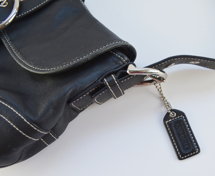 Coach Black Leather Shoulder Bag