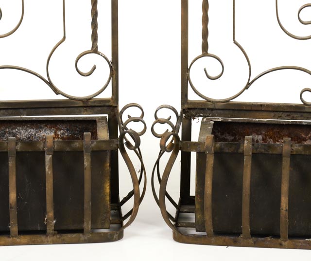 Pair of Wrought Iron Wall Planters