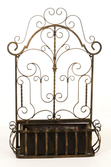 Pair of Wrought Iron Wall Planters