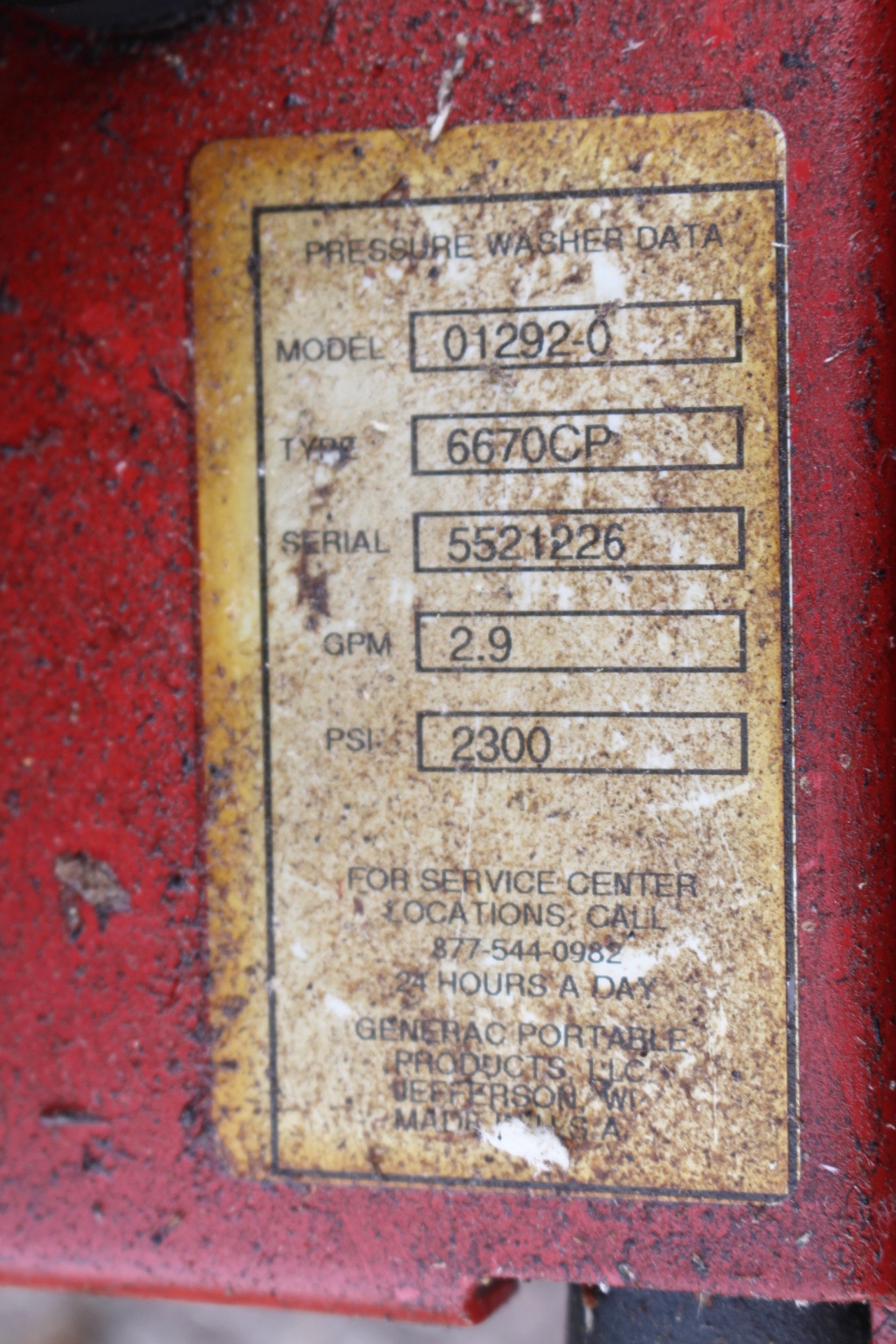 Generac 2300 PSI Pressure Washer