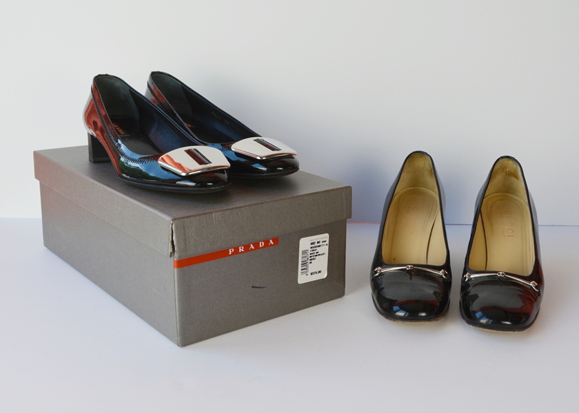 Designer Prada and Gucci Low Heels