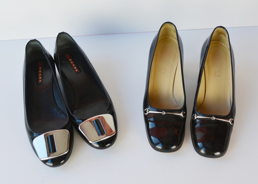 Designer Prada and Gucci Low Heels