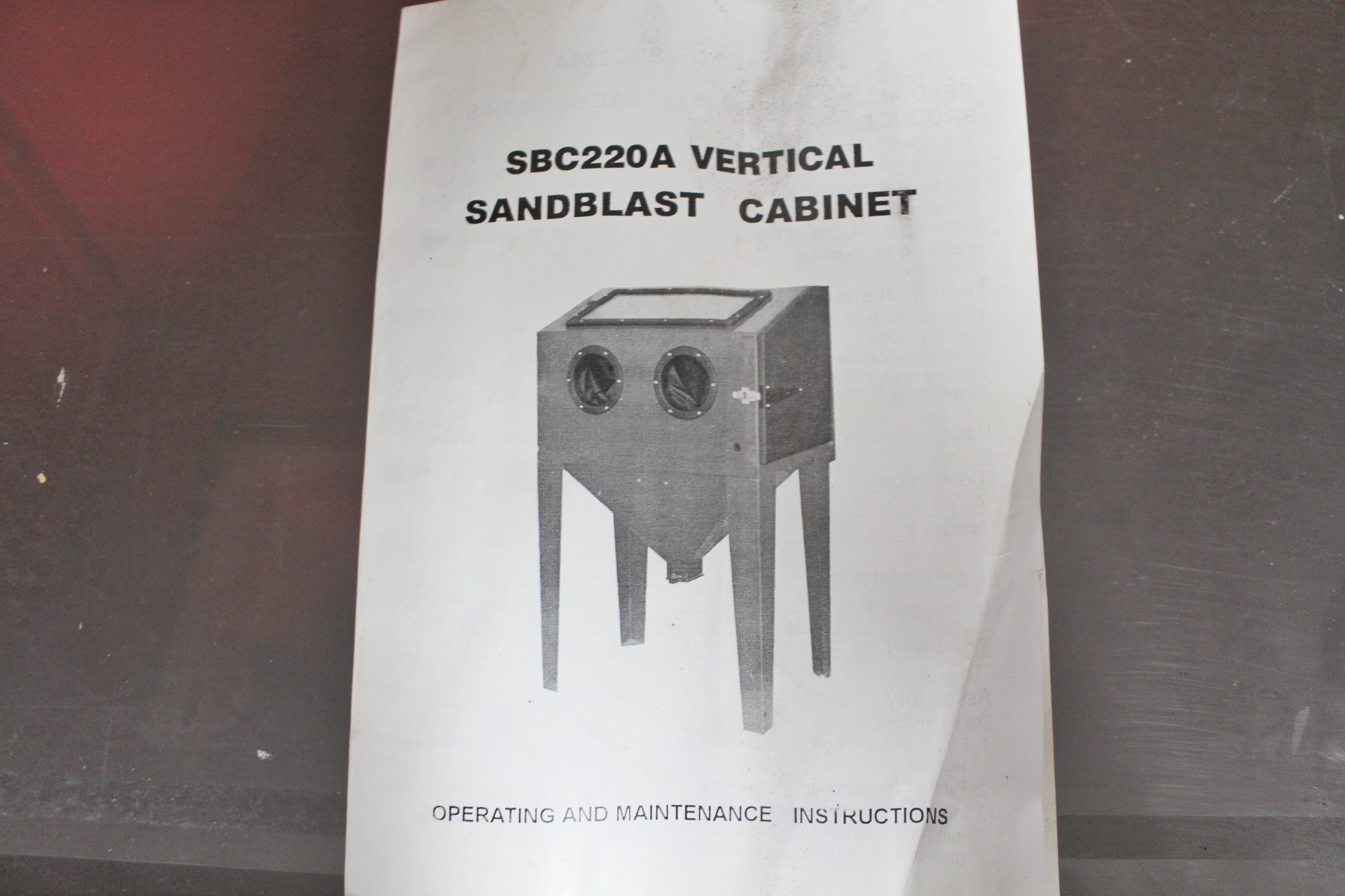 Grizzly Cabinet Sand Blasting Unit