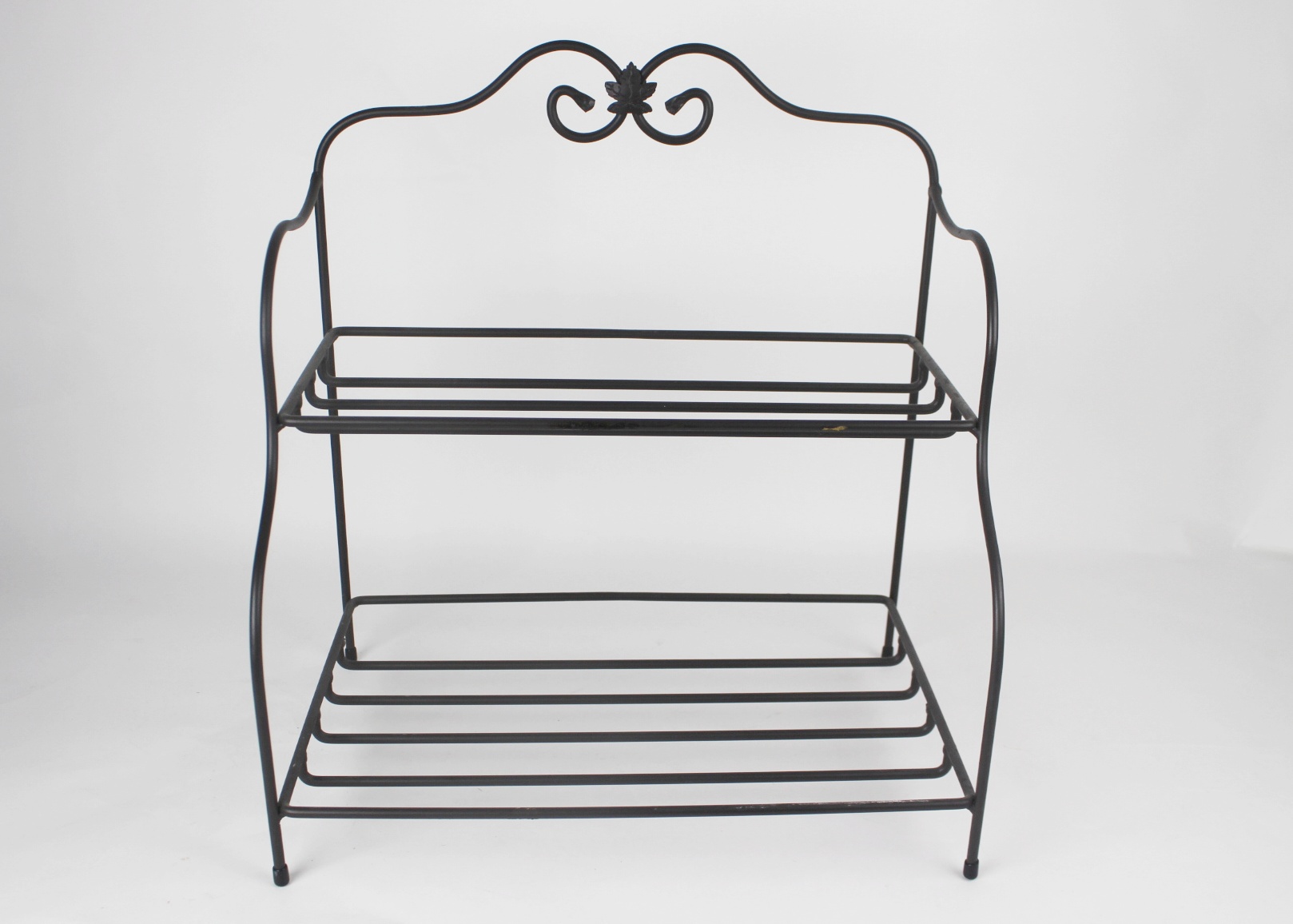 Longaberger 2-Tier Wrought Iron Sm. Bakers Rack and Plate Rack