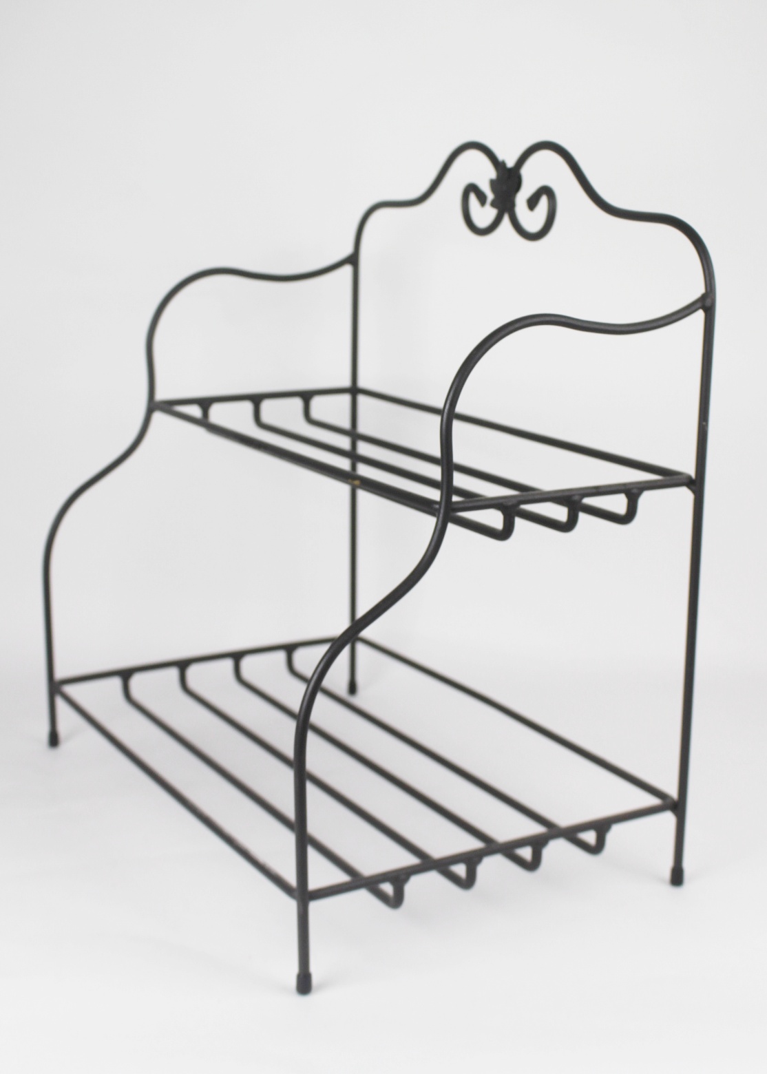 Longaberger 2-Tier Wrought Iron Sm. Bakers Rack and Plate Rack