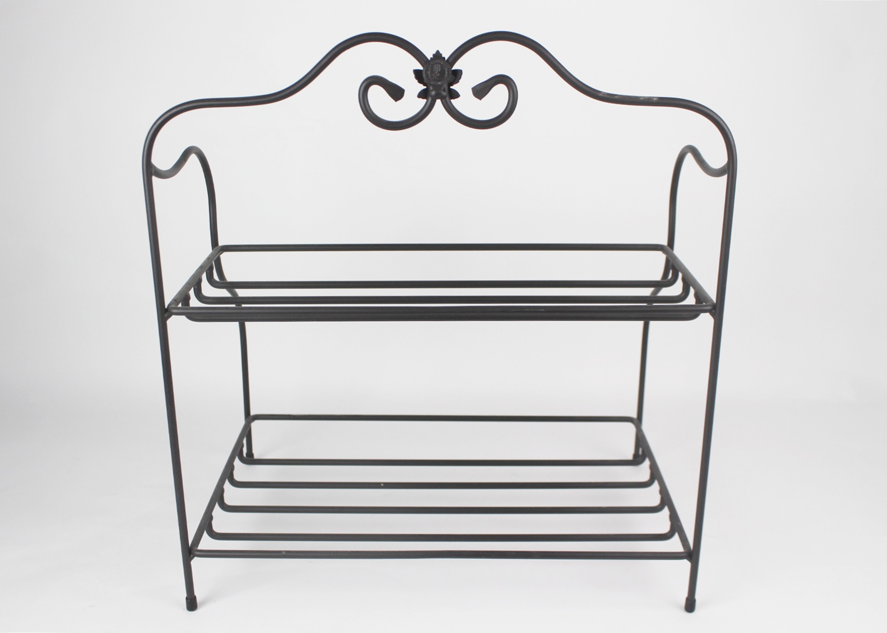 Longaberger 2-Tier Wrought Iron Sm. Bakers Rack and Plate Rack