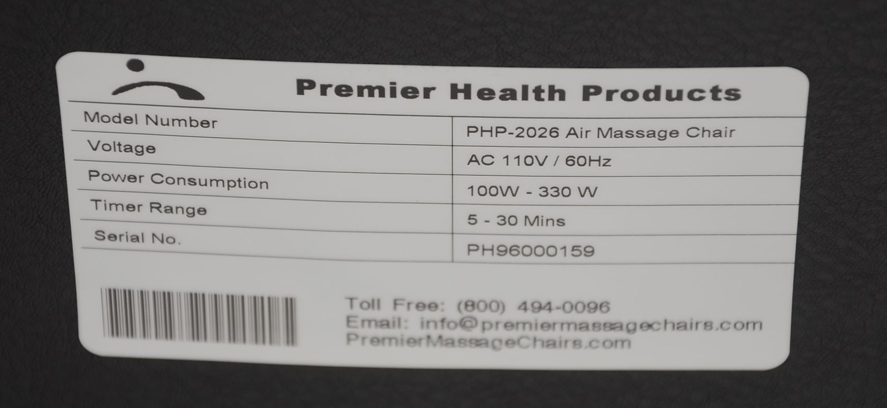 Premier Air Massage Chair