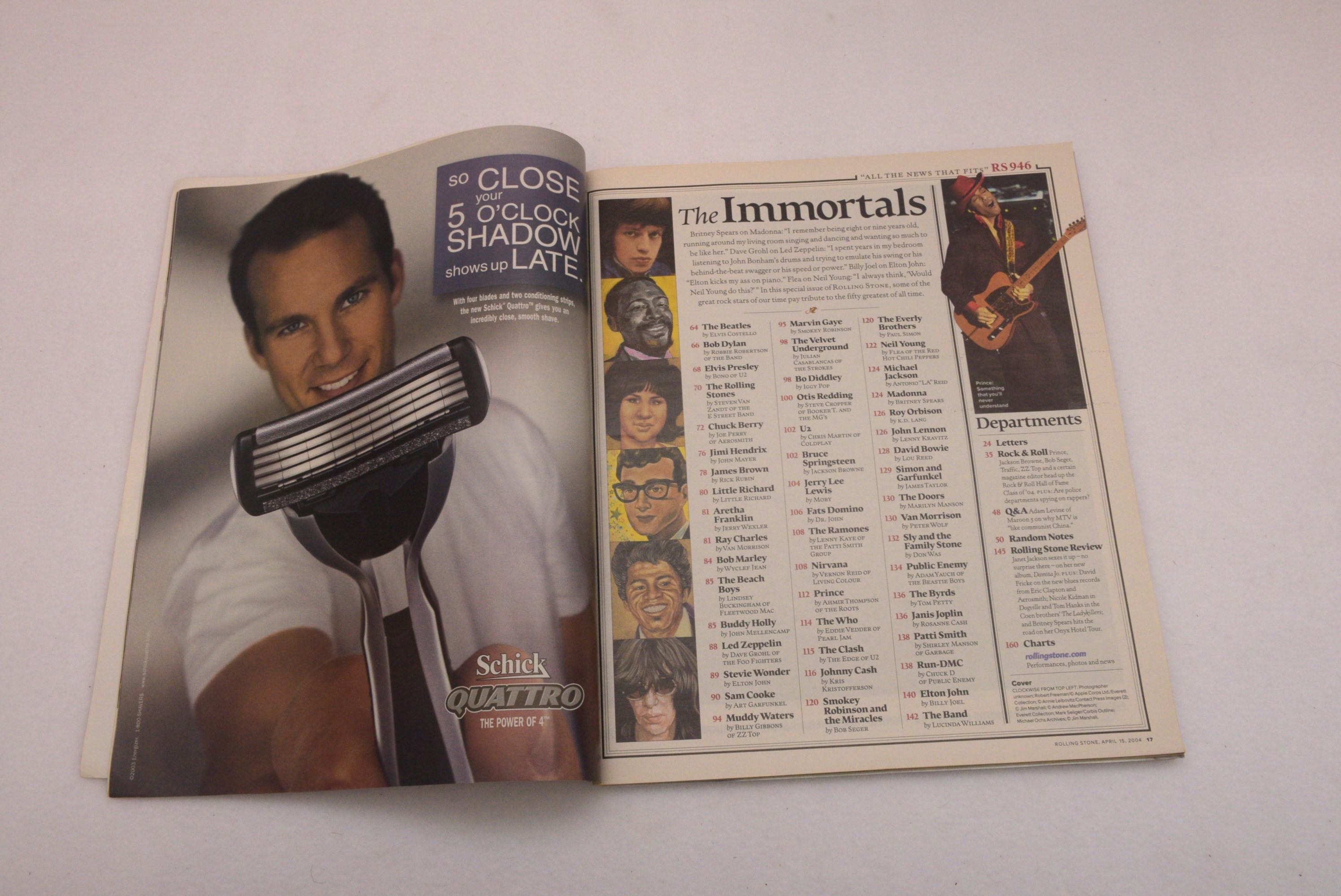 Three "Rolling Stone" Magazine 50th Anniversary of Rock Issues