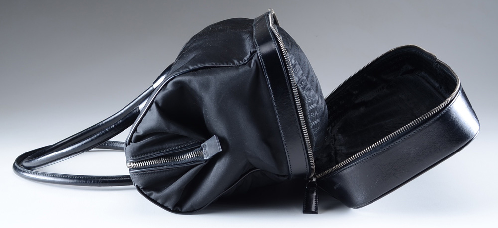 Prada Tessuto Beauty Leather and Nylon Designer Handbag