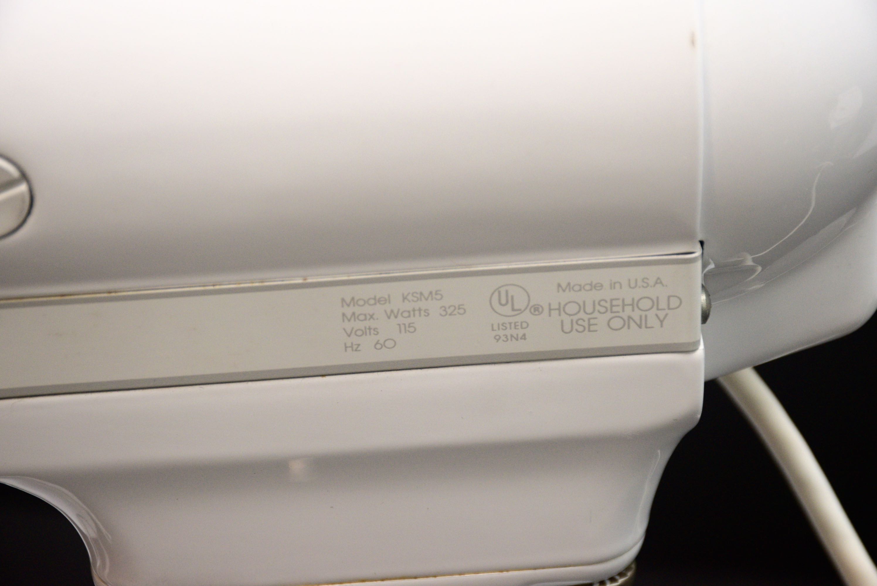 Kitchenaid Heavy Duty Stand Mixer Model KSM5 in White