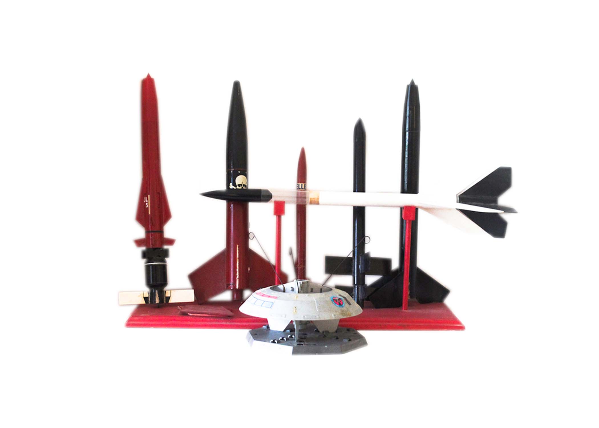 Assortment of Vintage Model Rockets