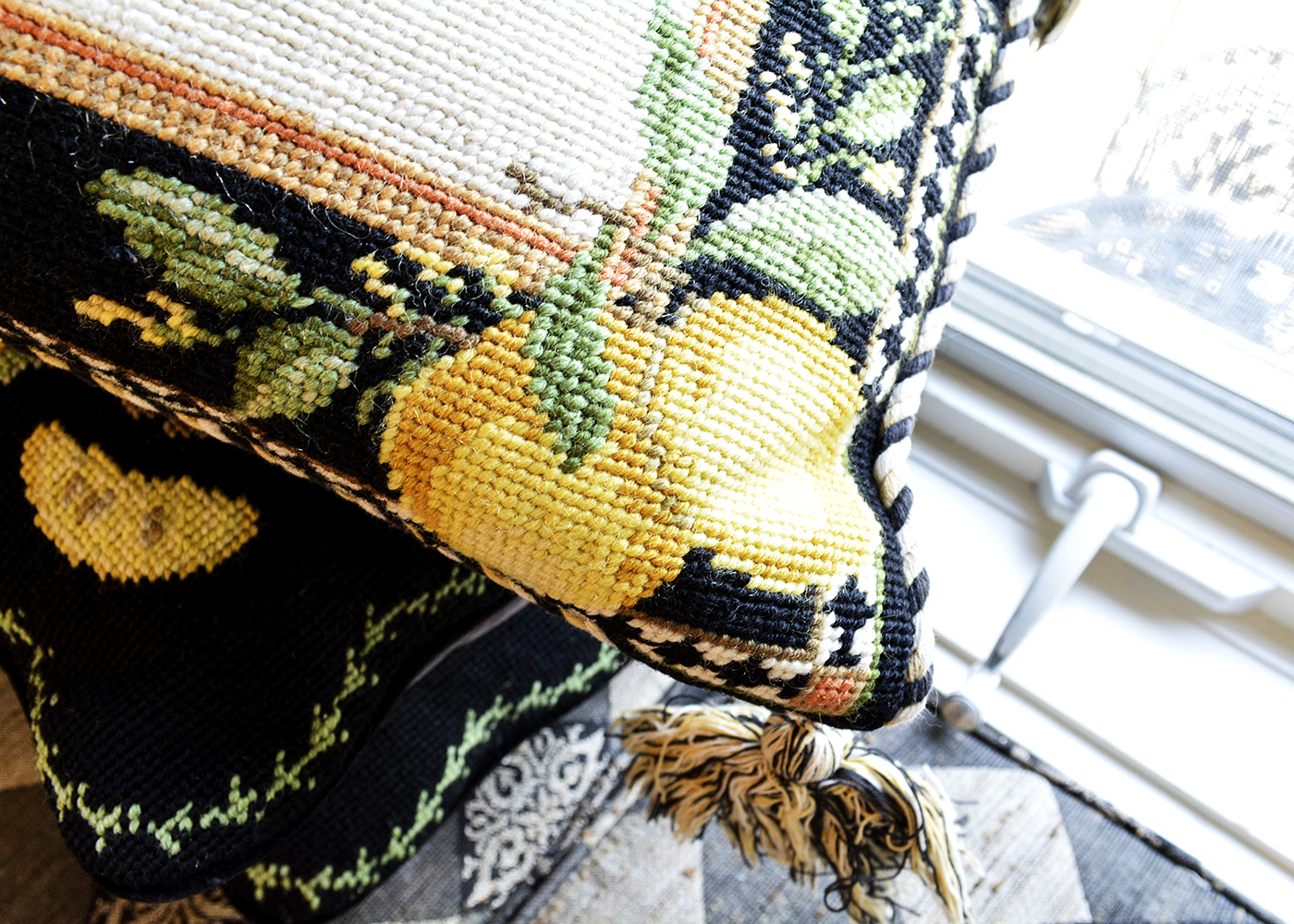 Wool and Cotton Throw Pillows