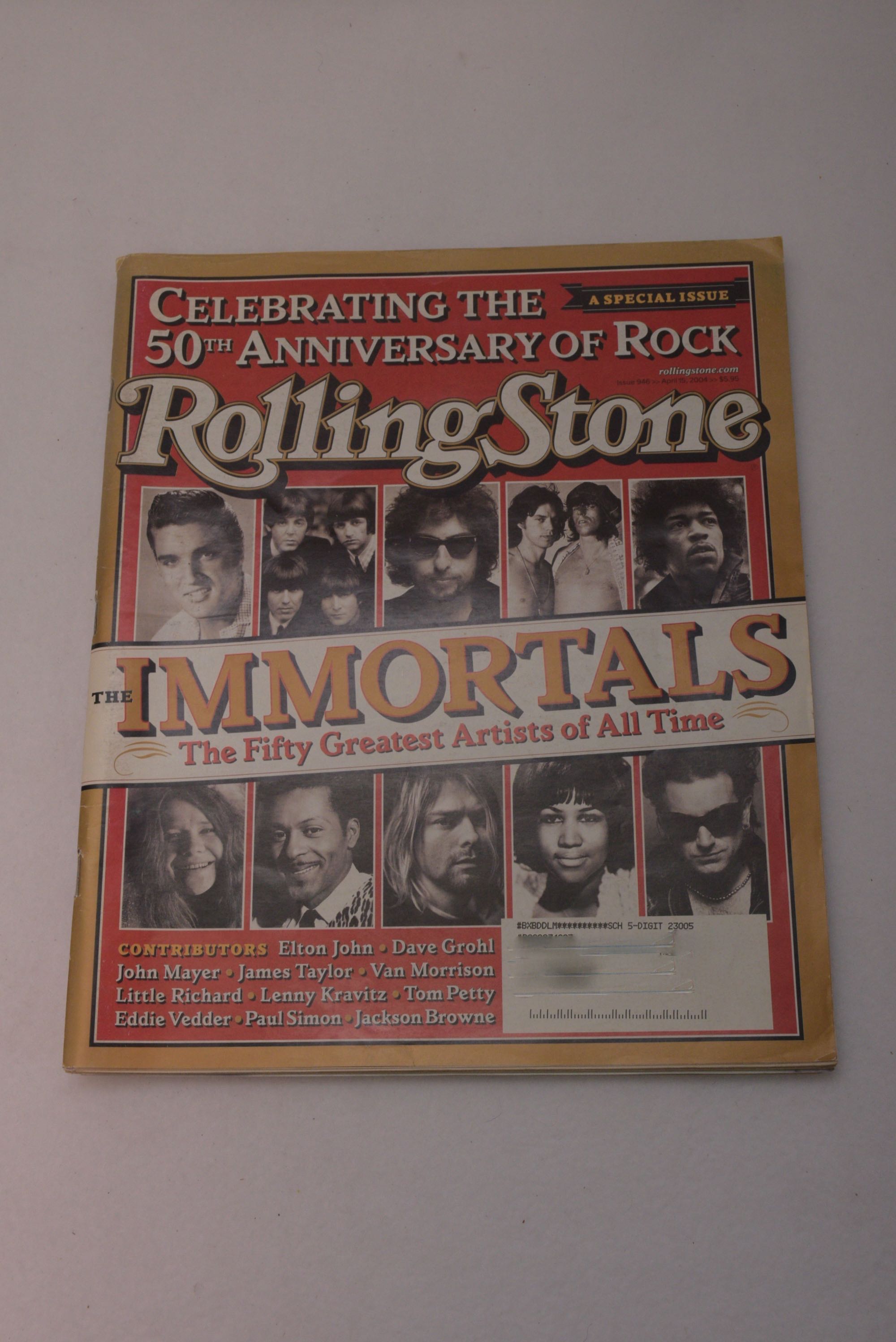 Three "Rolling Stone" Magazine 50th Anniversary of Rock Issues