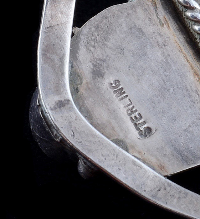 Navajo Mother of Pearl and Sterling Squash Blossom Demi-Parure