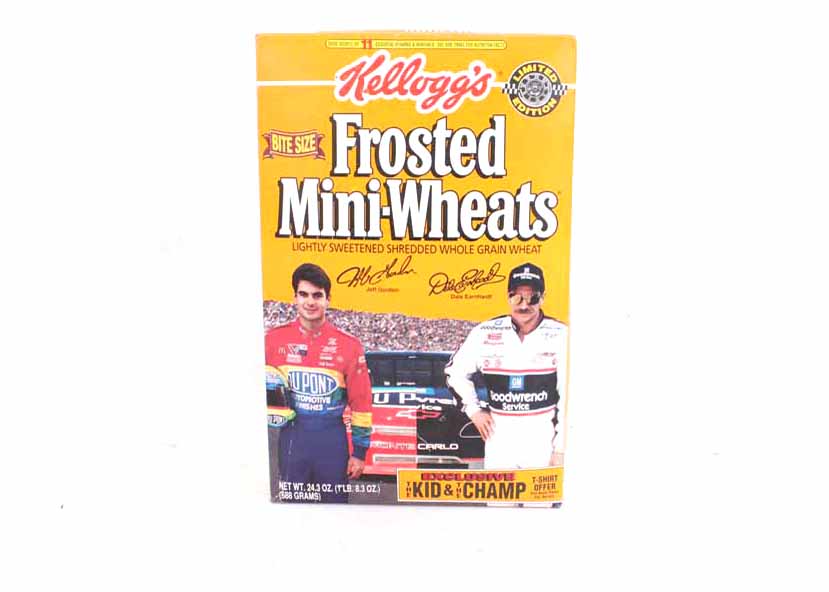 Commemorative Jeff Gordon and Dale Earnhardt Cereal Box