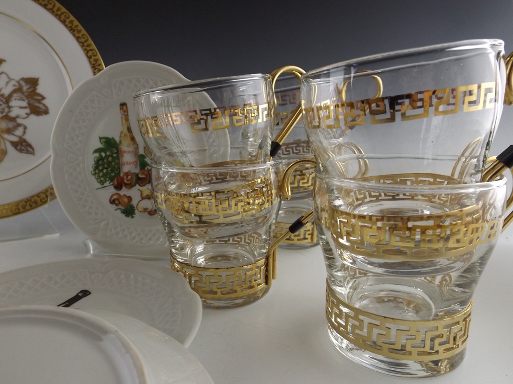 White and Gold Porcelain with French Plates, Henry VIII Teapot