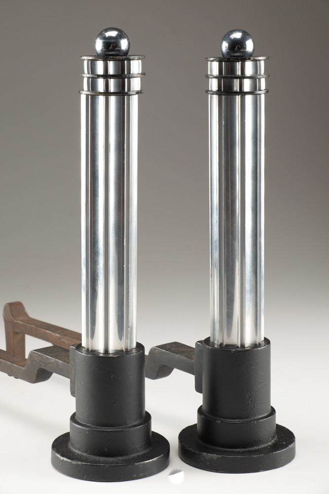 Pair of Art Deco Andirons