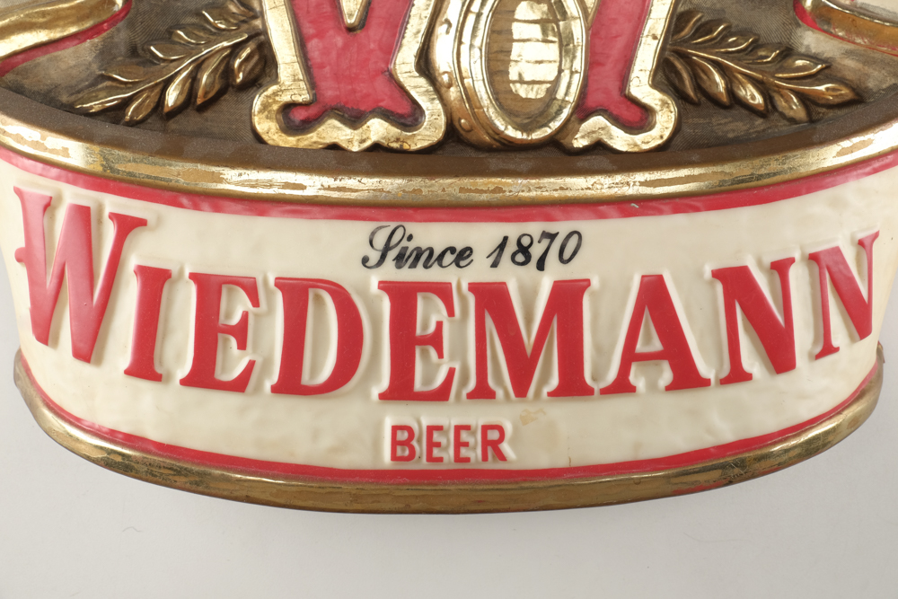 Light Up Wiedemann Beer Sign