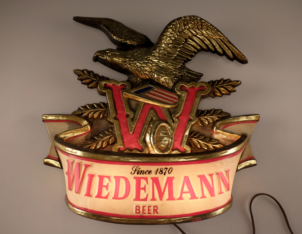 Light Up Wiedemann Beer Sign