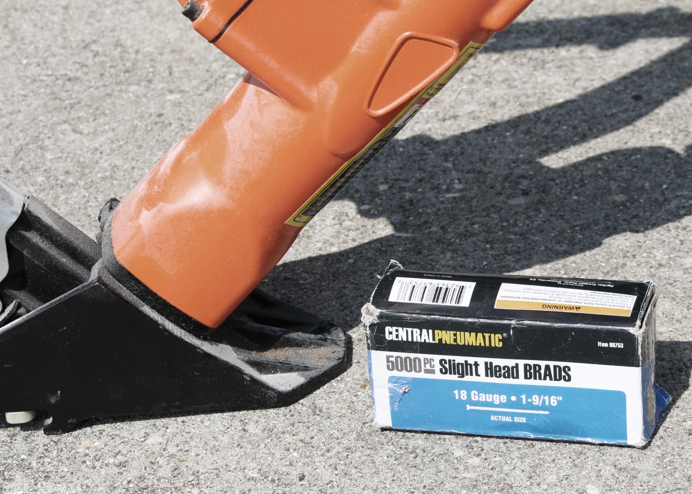 Central Pneumatic Floor Nailer and Nails