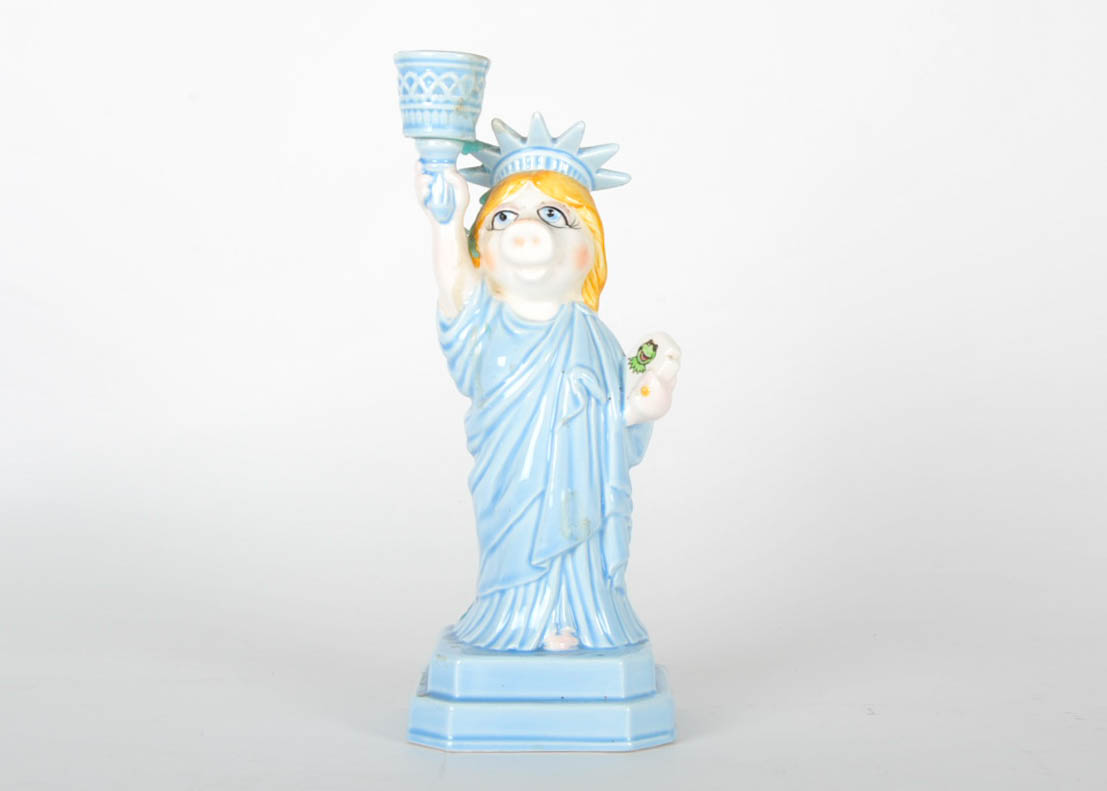 Miss Piggy Ceramic Statue of Liberty Figurine