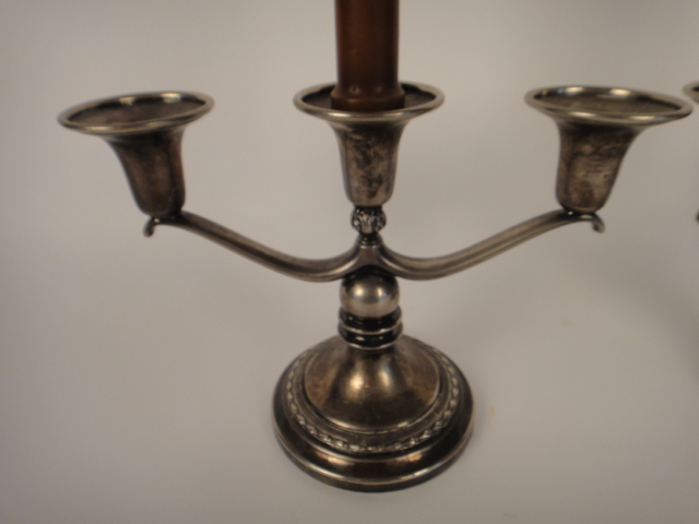 Pair of Pilgrim E.P.N.S. Pewter Candle Holders