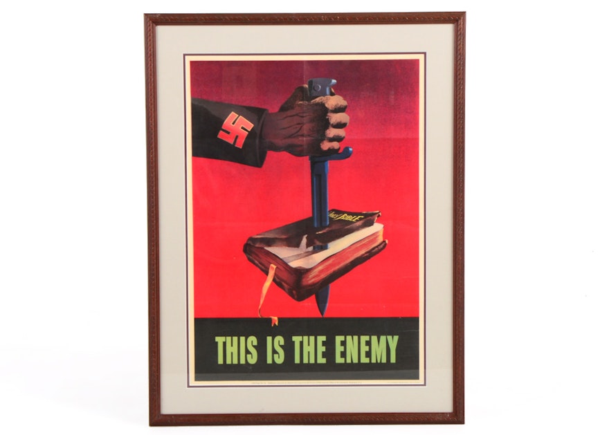 "This is the Enemy" WWII Propaganda Poster Print