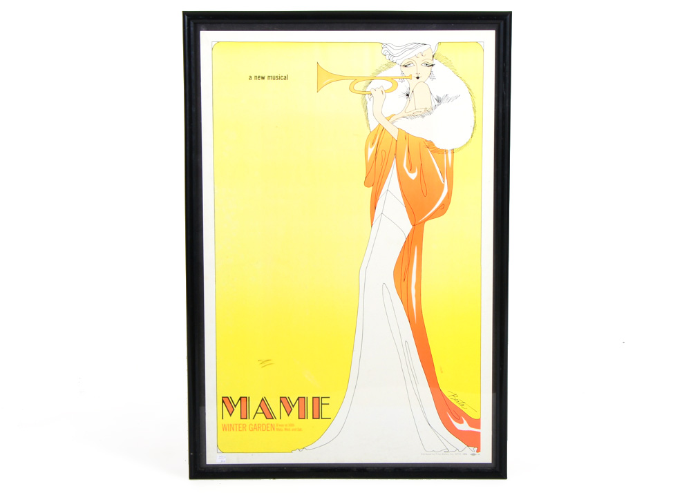 1966 Original Mame Musical Lithograph Poster