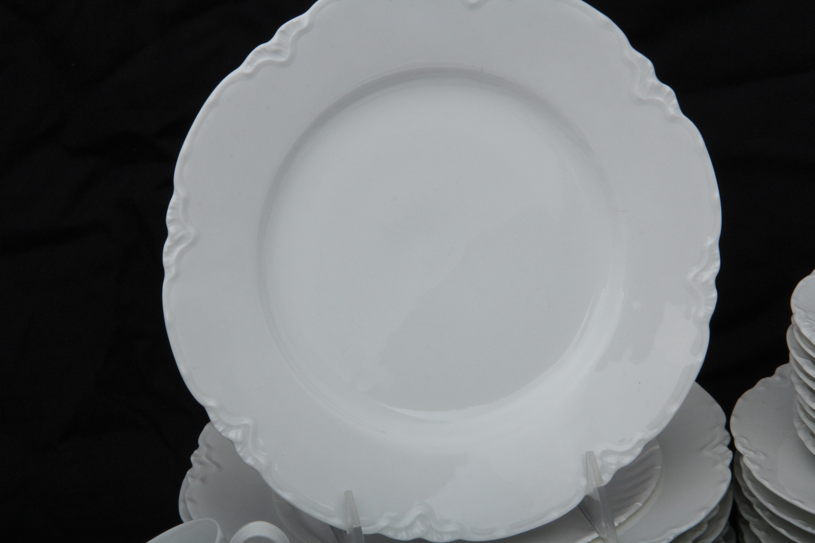 White Haviland Placesettings for Eight