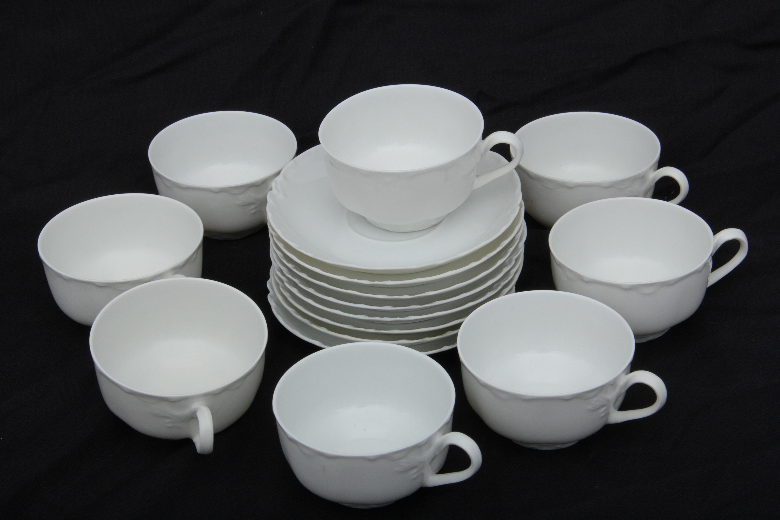 White Haviland Placesettings for Eight